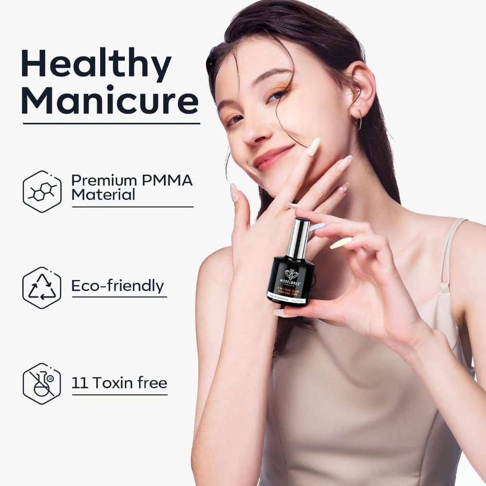 Modelones Nail Tips and Glue Gel Kit, Gel x Nail Kit 4 in 1 Nail Glue Gel - Picture 9 of 9